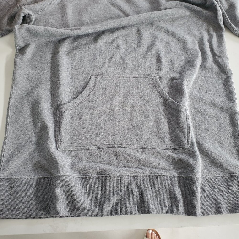 Norma Kamali Women's Grey 3/4 Sleeve Tunic Sweatshirt or Boxy Mini Dress  M - Picture 10 of 10
